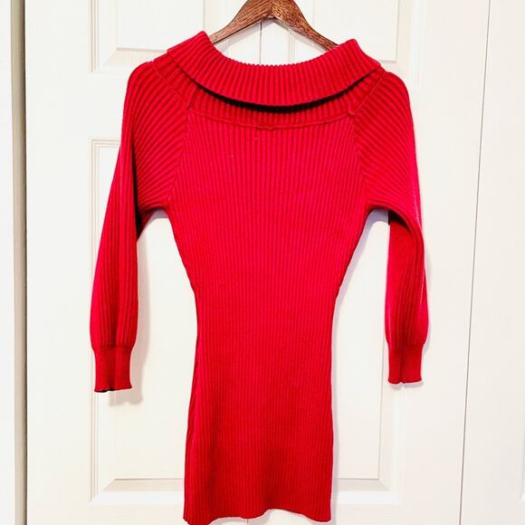 PINK LILY TURTLENECK SWEATER DRESS - Picture 3 of 7